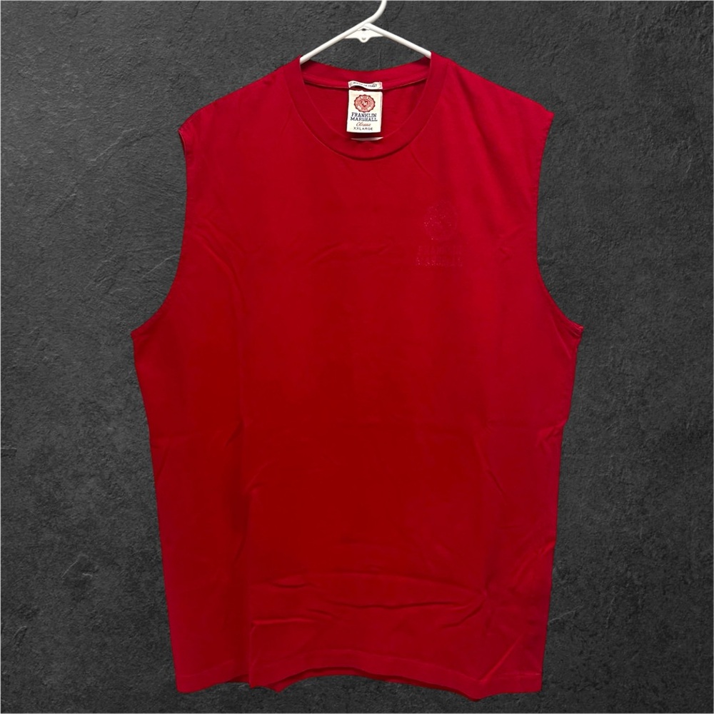 Vintage 80s-90s Franklin & Marshall Single Stitch Sleeveless Muscle Shirt // XXL